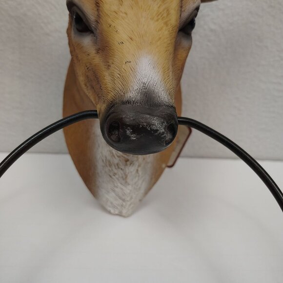 Red Shed Doe Deer Towel Ring Holder Rustic Hunting Cabin - Picture 4 of 12